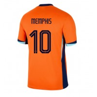 Camiseta Países Bajos Memphis Depay #10 Primera Equipación Replica Eurocopa 2024 mangas cortas
